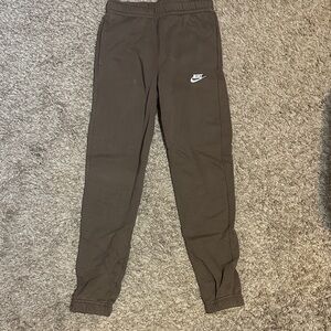 Nike Dark Brown Jogger Sweatpants with White Logo